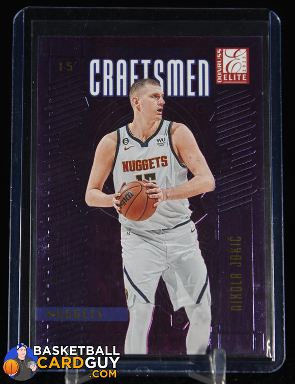 Nikola Jokic 2023-24 Elite Craftsmen Purple #8 #/49 basketball card, numbered