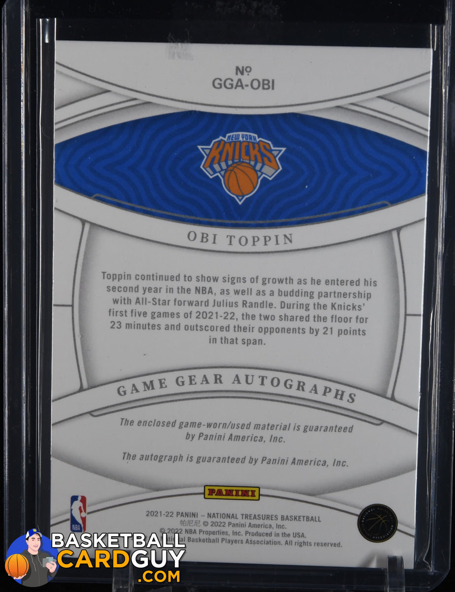 Obi Toppin 2021-22 Panini National Treasures Game Gear Autographs #23 –  Basketball Card Guy