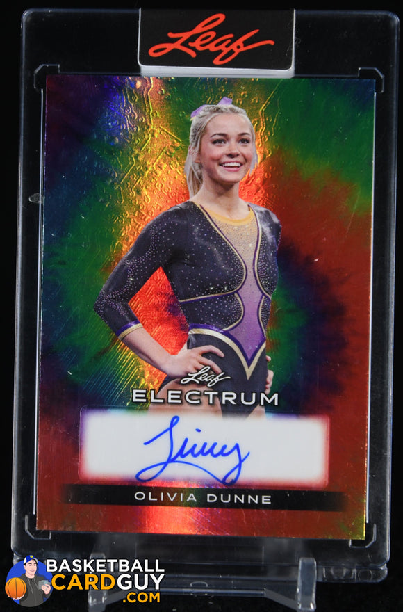 Olivia Livvy Dunne Leaf 2024 Electrum Tie Dye #/9 auto, autograph, gymnastics, lsu, numbered