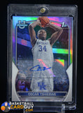 Oscar Tshiebwe 2022-23 Bowman Chrome University Prospect Autographs Refractors #74 auto, autograph, numbered
