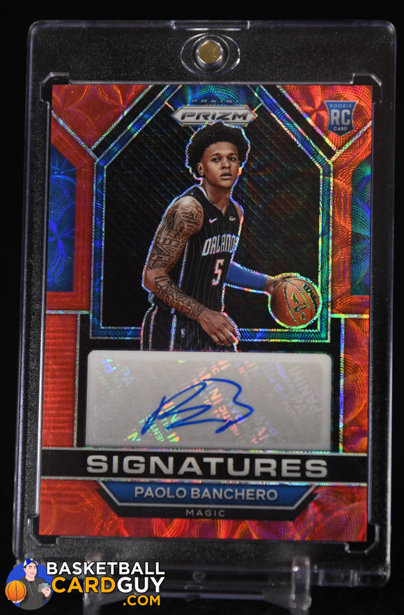 Paolo Banchero 2022-23 Panini Prizm Rookie Signatures Prizms Choice #1 autograph, basketball card, numbered, rookie card