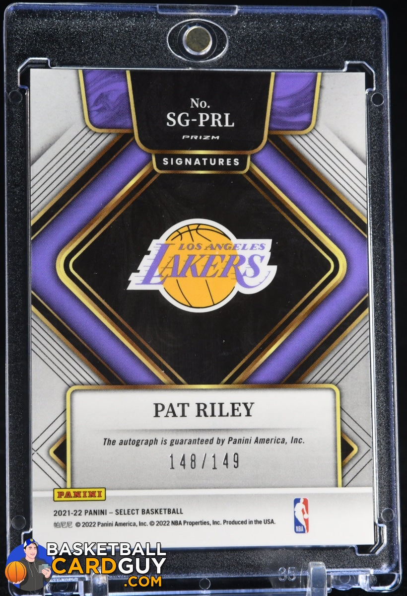 Pat Riley 2021-22 Select Signatures #12 #/149 – Basketball Card Guy