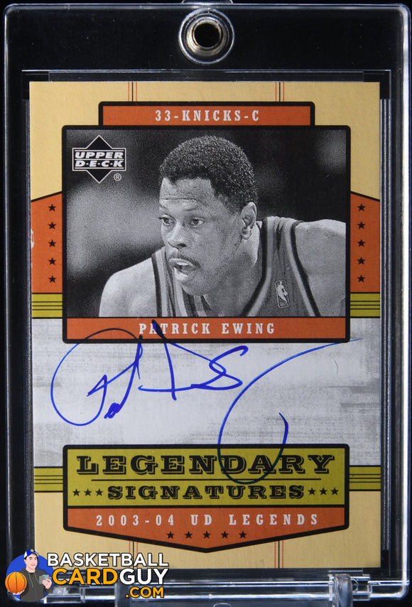 Patrick Ewing 2003 - 04 Upper Deck Legends Legendary Signatures #PE auto, autograph, basketball card,