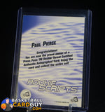 Paul Pierce 1998 Press Pass Double Threat Rookie Scripts Autograph RC auto, autograph