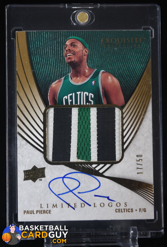 Paul Pierce 2007-08 Exquisite Collection Limited Logos #LLPP autograph, basketball card, game used, numbered, patch