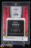 Paul Pierce 2021-22 Select Autographed Memorabilia Prizms Tie Dye #6 #/25 autograph, basketball card, game used, numbered, patch