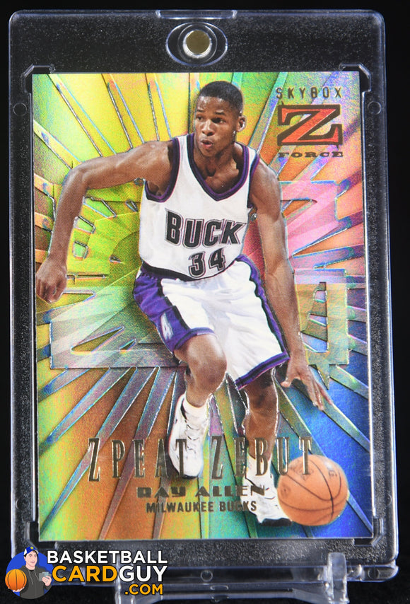 Ray Allen 1996-97 Z-Force Zebut Z-peat #2 90’s insert, basketball card