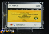 Ray Allen 2003-04 Fleer Flair Final Edition Hot Numbers Patch #/37 memorabilia, numbered