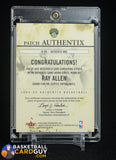 RAY ALLEN 2004-05 FLEER AUTHENTIX GAME USED PATCH SONICS #50/50 memorabilia, numbered