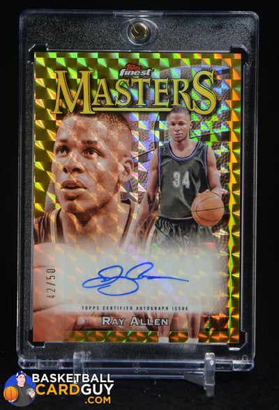 Ray Allen 2023-24 Finest Masters Autographs Gold Geometric Refractors Gold Geometric Refractors #MARA #/50