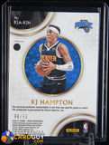 RJ Hampton 2020 - 21 Select Rookie Jersey Autographs Prizms Purple RC #/99 autograph, basketball card, jersey, numbered, card