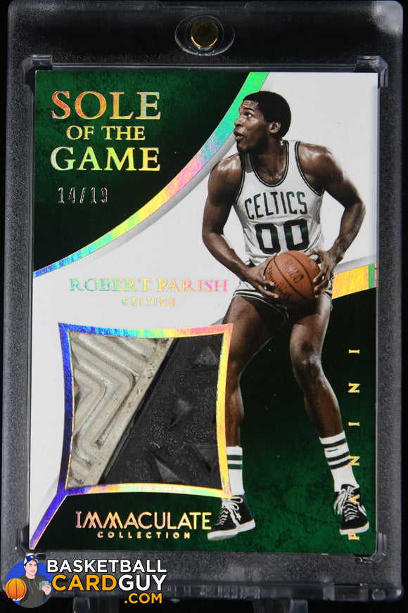 Robert Parish 2014-15 Immaculate Collection Sole of the Game #SGRP #/19 basketball card, numbered, patch, rookie card, shoe