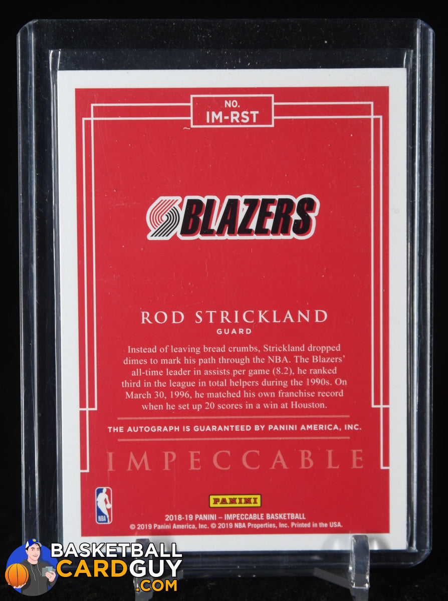 Rod Strickland 2018-19 Panini Impeccable Immortal Ink #21