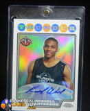Russell Westbrook 2008-09 Topps Chrome Refractors #224 AU #/145 auto, autograph, numbered