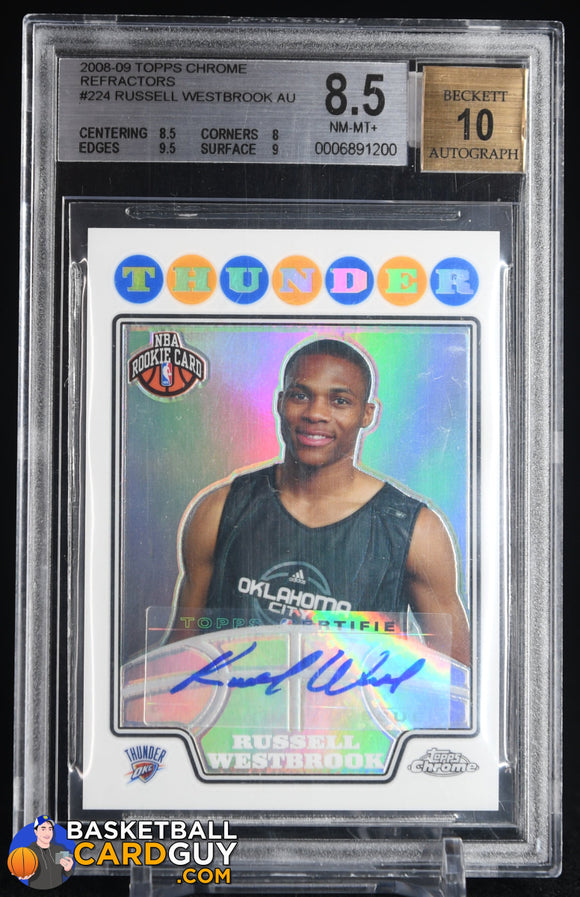 Russell Westbrook 2008-09 Topps Chrome Refractors Rookie Card #184