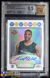 Russell Westbrook 2008 - 09 Topps Chrome Refractors #224 AU A BGS 8.5 autograph, basketball card, graded, jersey, numbered