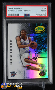 Russell Westbrook 2008 eTopps #17 PSA 9 #/699 basketball card, graded, numbered, refractor, rookie card