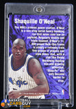 Shaquille O’Neal 1995 - 96 Flair Anticipation #7 90’s insert, basketball card
