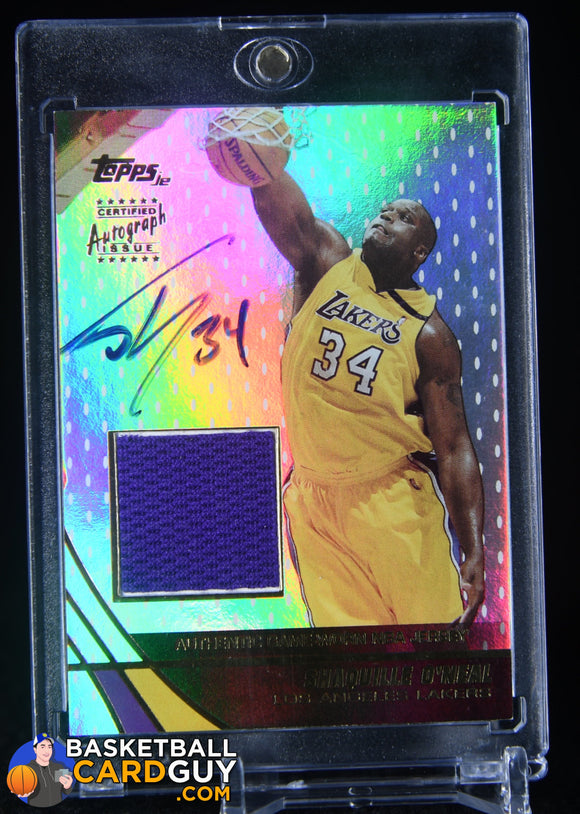 Shaquille O’Neal 2003 - 04 Topps Jersey Edition #SO AU #/499 auto, autograph, basketball card, game used,