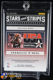 Shaquille O’Neal 2023-24 Panini Noir Stars and Stripes Gear Autographs #10 USA JERSEY #13/49 autograph, basketball card, jersey,