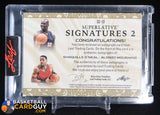 Shaquille O’Neal / Alonzo Mourning 2023 Leaf Superlative Signatures 2 #/15 90’s insert, basketball card