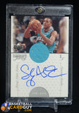 Shareef Abdur-Rahim 2000-01 Upper Deck Pros & Prospects Jersey Patch & Autograph auto, autograph, memorabilia