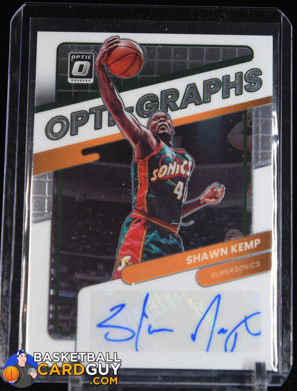 Shawn Kemp 2021 - 22 Donruss Optic Opti - Graphs #45 #/99 auto, autograph, basketball card, numbered