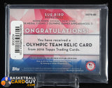 Sue Bird 2016 Topps U.S. Olympic Team U.S. Team Relics #USOTRSBI basketball card, game used, olympics, team usa, wnba