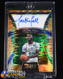 Tacko Fall 2019-20 Select Rookie Signatures Prizms Neon Orange Pulsar #28 auto, autograph, basketball card, numbered