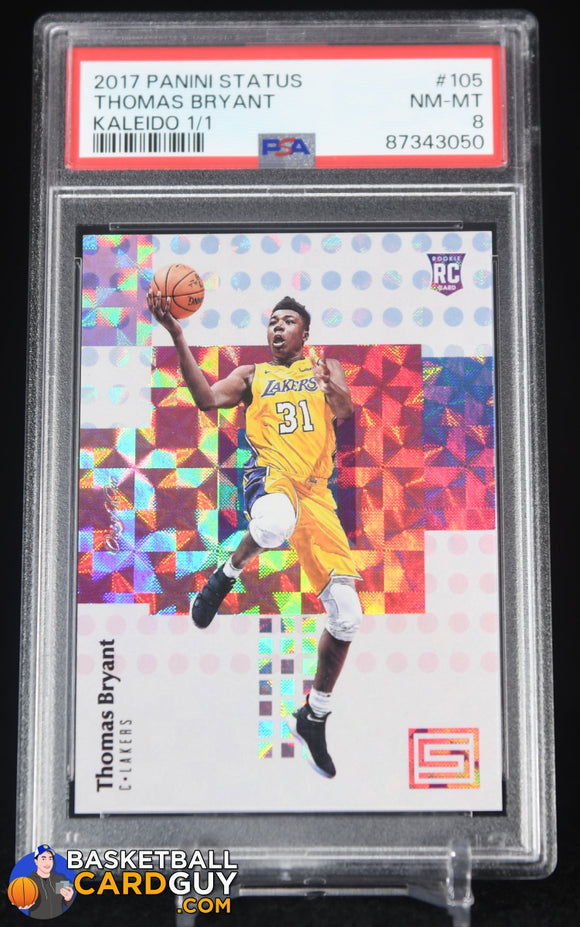 Thomas Bryant 2017-18 Panini Status Kaleido #105 RC #1/1 basketball card, jersey