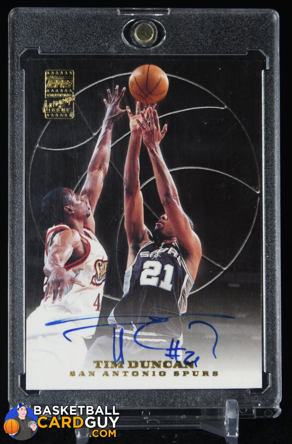 Tim Duncan 2000-01 Topps Autographs #TATD auto, autograph, basketball card