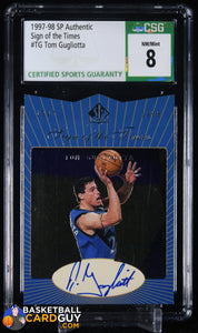 Tom Gugliotta 1997-98 SP Authentic Sign of the Times #TG autograph, basketball card, graded