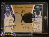 Tracy McGrady/Kevin Garnett 2003-04 SPx Winning Materials Combos Autographs #TMKG auto, autograph, memorabilia, numbered