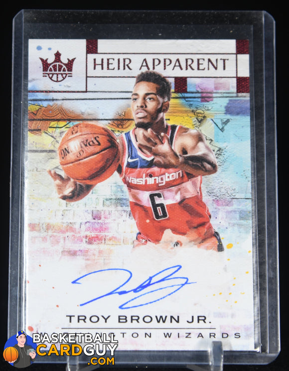 Troy Brown Jr. 2018-19 Court Kings Heir Apparent Autographs Ruby #36 #/99 autograph, basketball card, numbered, rookie card