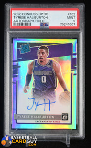 Tyrese Haliburton 2020-21 Donruss Optic Rated Rookies Signatures Holo #162 PSA 9 autograph, basketball card, graded, rookie card