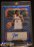 Tyrese Maxey 2020-21 Panini Prizm Rookie Penmanship Prizms Blue Wave #33 auto, autograph, rookie card