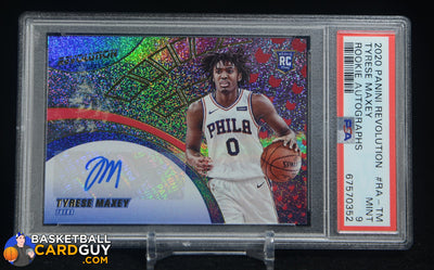 Tyrese Maxey 2020-21 Panini Revolution Rookie Autographs #2 PSA 9