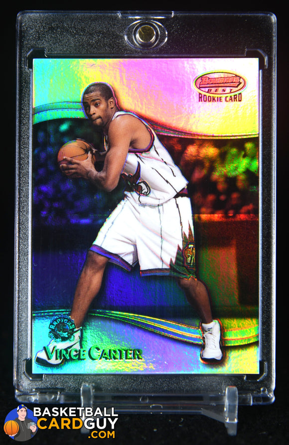 Vince Carter 1998-99 Bowman’s Best Refractors RC #105 #/400 basketball card, numbered, refractor, rookie card