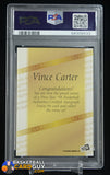 Vince Carter 1998 Press Pass Authentics Autographs #8 auto, autograph