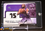 Vince Carter 2001-02 E-X Behind the Numbers #15B AU auto, autograph, jersey