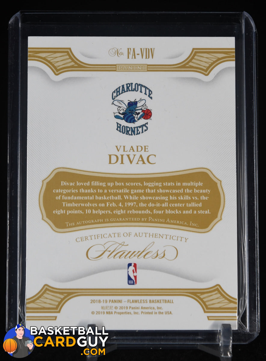 Vlade Divac 2018-19 Flawless Autograph #/25 – Basketball Card Guy