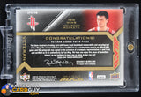 Yao Ming 2008-09 UD Black Veteran Signed Jersey Pieces Gold #SPVYM ALL-STAR PATCH #/15 autograph, basketball card, game used, numbered,