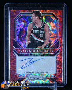 Zach Collins 2020-21 Panini Prizm Signatures Prizms Choice #24 autograph, basketball card