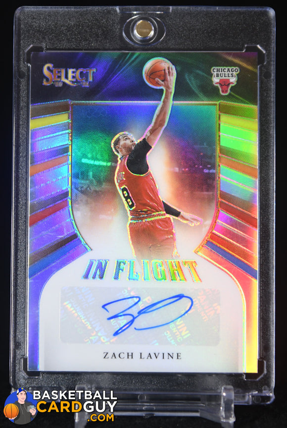 Zach LaVine 2020-21 Select In Flight Signatures #15 #/149 autograph, basketball card, numbered