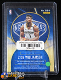 Zion Williamson 2020-21 Hoops Rookie Remembrance Jerseys #1 basketball card, jersey