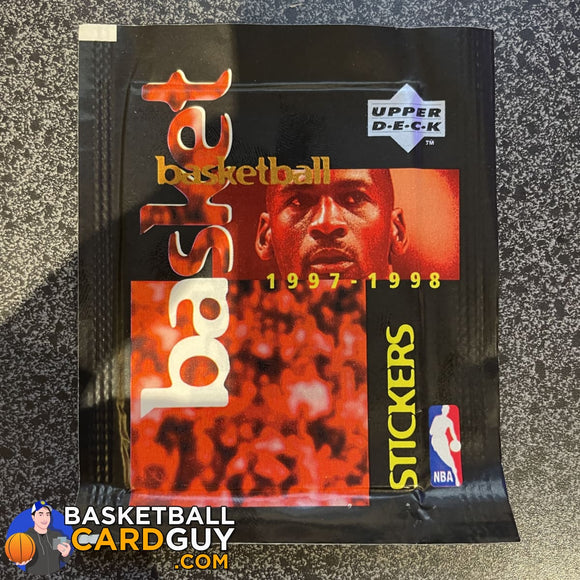 1997-98 Upper Deck Basketball Sticker Pack basketball card, pack, sticker