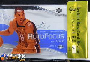 2003-04 UD Glass Auto Focus #KB Kobe Bryant SP BGS 9.5 - Basketball Cards