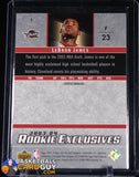2003-04 Upper Deck Rookie Exclusives #1 LeBron James RC basketball card, rookie card
