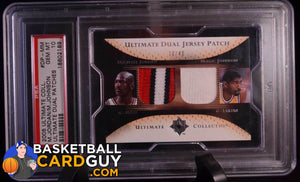 2005-06 Ultimate Collection Patches Dual #DPMM Michael Jordan/Magic Johnson PSA 10 GEM MINT - Basketball Cards