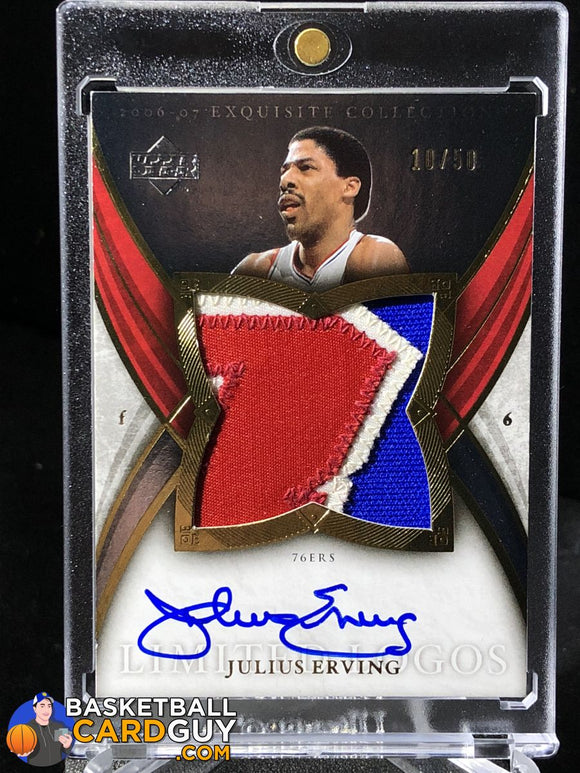 Julius Erving 2006-07 Exquisite Collection Limited Logos 10/50 - Basketball Cards